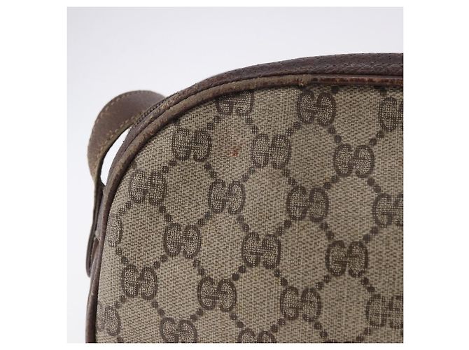 Borsa a Spalla GUCCI GG Supreme PVC Beige Oro 001 067 1283 Auth 190345 D'oro - vista 4