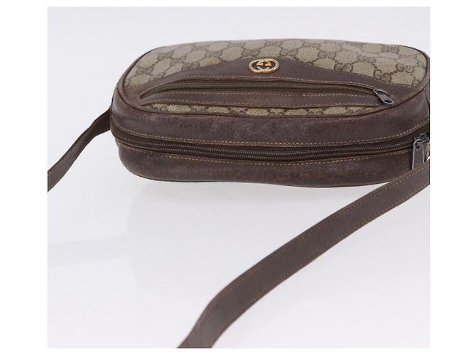 Borsa a Spalla GUCCI GG Supreme PVC Beige Oro 001 067 1283 Auth 190345 D'oro - vista 7