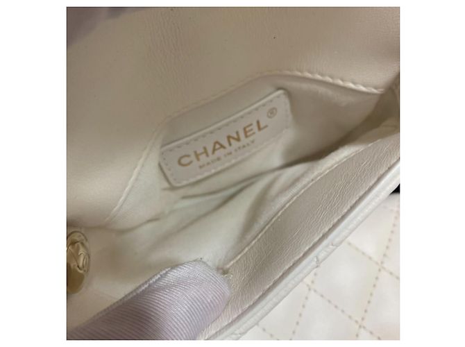 Chanel Lambskin Quilted Side-Packs bianco - vista 11