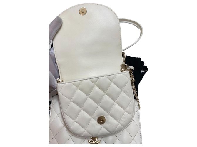 Chanel Lambskin Quilted Side-Packs bianco - vista 12