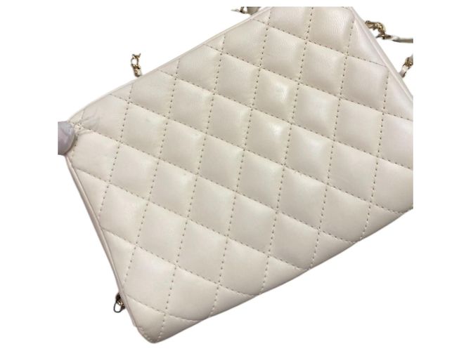 Chanel Lambskin Quilted Side-Packs bianco - vista 18