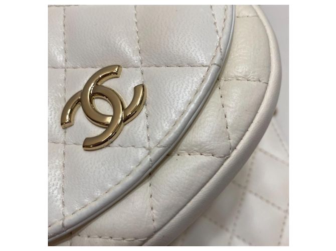 Chanel Lambskin Quilted Side-Packs bianco - vista 3