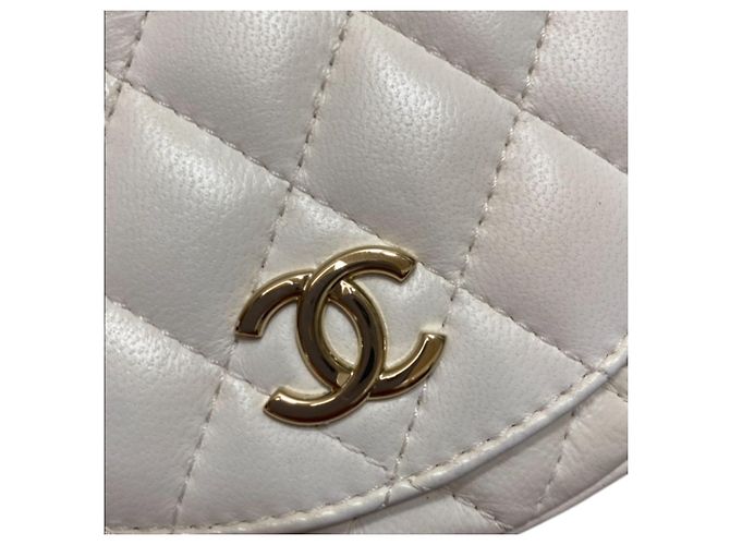 Chanel Lambskin Quilted Side-Packs bianco - vista 4
