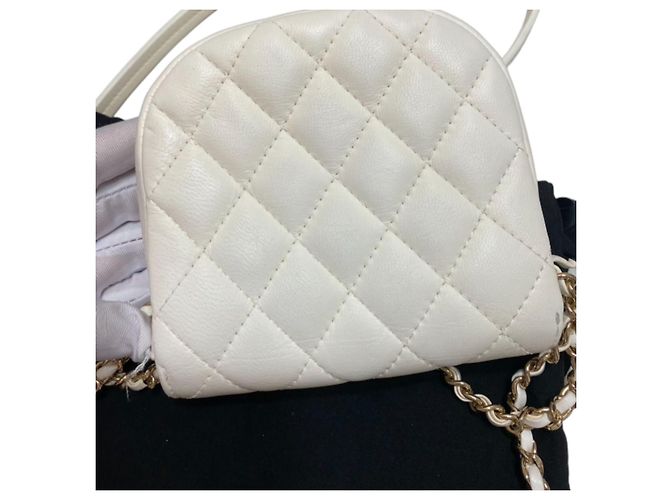 Chanel Lambskin Quilted Side-Packs bianco - vista 8