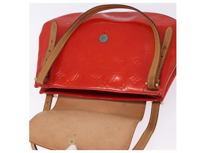 LOUIS VUITTON Monogram Vernis Biscayne Bay GM Bag Rouge M91287 LV Auth BA14386 Rosso - vista 10