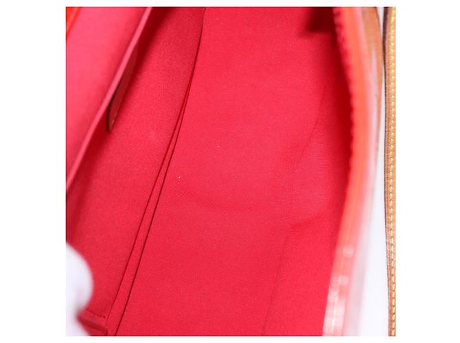 LOUIS VUITTON Monogram Vernis Biscayne Bay GM Bag Rouge M91287 LV Auth BA14386 Rosso - vista 11
