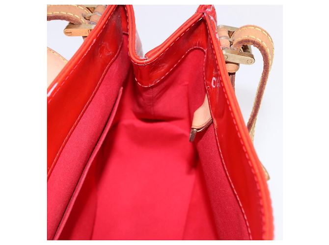 LOUIS VUITTON Monogram Vernis Biscayne Bay GM Bag Rouge M91287 LV Auth BA14386 Rosso - vista 19