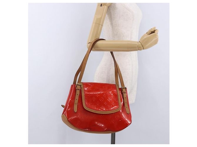 LOUIS VUITTON Monogram Vernis Biscayne Bay GM Bag Rouge M91287 LV Auth BA14386 Rosso - vista 22