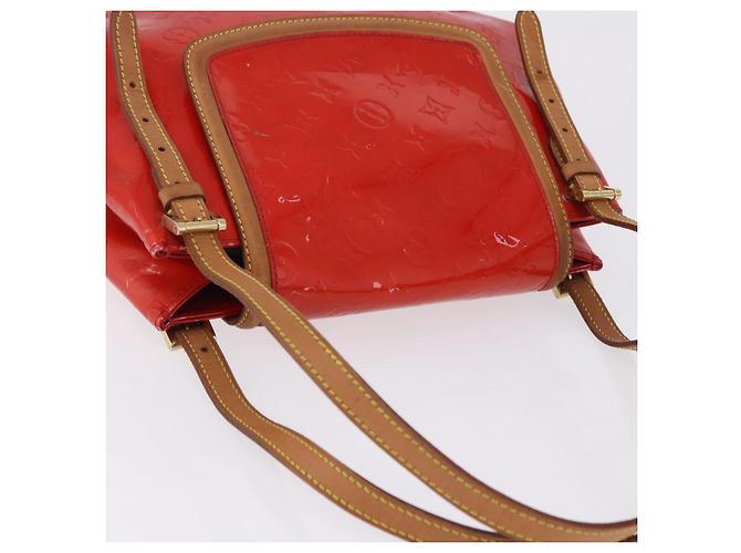 LOUIS VUITTON Monogram Vernis Biscayne Bay GM Bag Rouge M91287 LV Auth BA14386 Rosso - vista 7