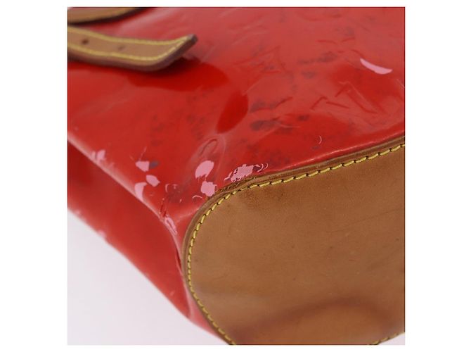 LOUIS VUITTON Monogram Vernis Biscayne Bay GM Bag Rouge M91287 LV Auth BA14386 Rosso - vista 9