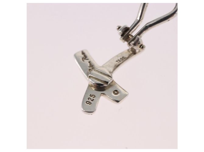 Autre Marque Orecchini TIFFANY&Co. Paloma Picasso Graffiti X Argento Ag925 Auth SW2552 - vista 10