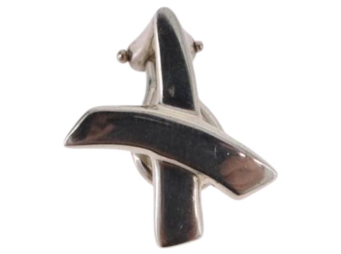 Autre Marque Orecchini TIFFANY&Co. Paloma Picasso Graffiti X Argento Ag925 Auth SW2552 - vista 3