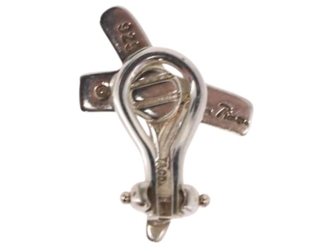 Autre Marque Orecchini TIFFANY&Co. Paloma Picasso Graffiti X Argento Ag925 Auth SW2552 - vista 9