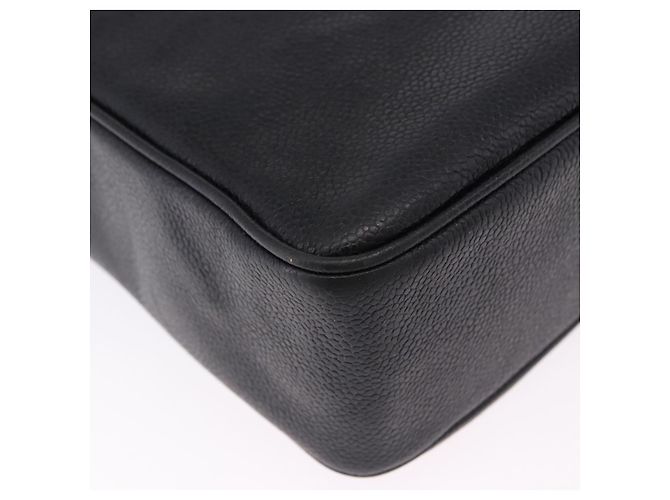 Borsa a tracolla CHANEL Trip Luco co in pelle nera e oro CC Auth ka5247 Nero D'oro - vista 13