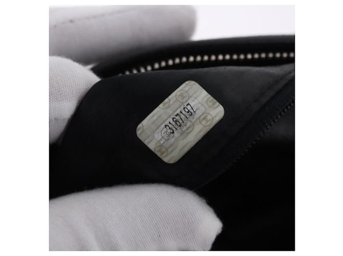 Borsa a tracolla CHANEL Trip Luco co in pelle nera e oro CC Auth ka5247 Nero D'oro - vista 26