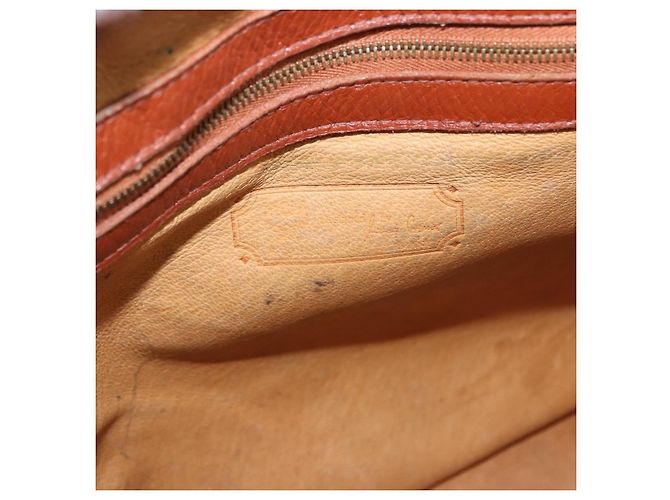 Borsa a Spalla MCM Vicetos Logogram PVC Pelle Marrone Oro Auth 192237 D'oro - vista 17
