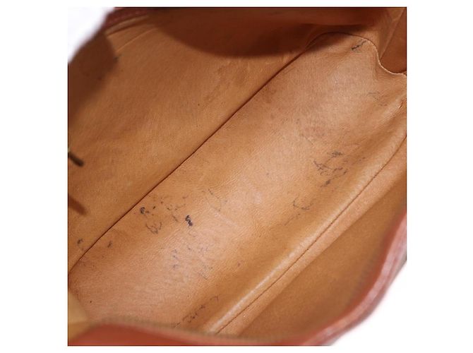 Borsa a Spalla MCM Vicetos Logogram PVC Pelle Marrone Oro Auth 192237 D'oro - vista 18