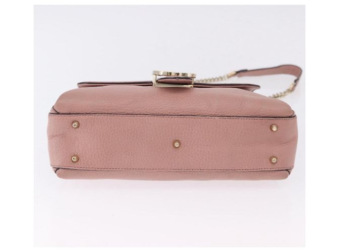 GUCCI Borsa a Mano Interlocking in Pelle 2way Outlet Oro Rosa 510302 Auth ka5225 D'oro - vista 11