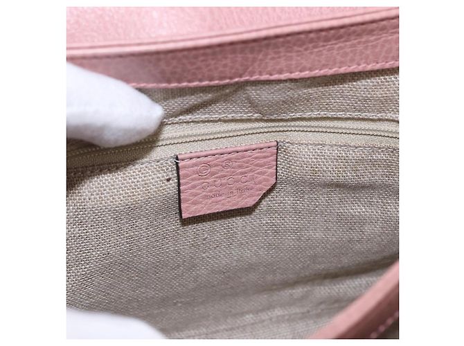 GUCCI Borsa a Mano Interlocking in Pelle 2way Outlet Oro Rosa 510302 Auth ka5225 D'oro - vista 19