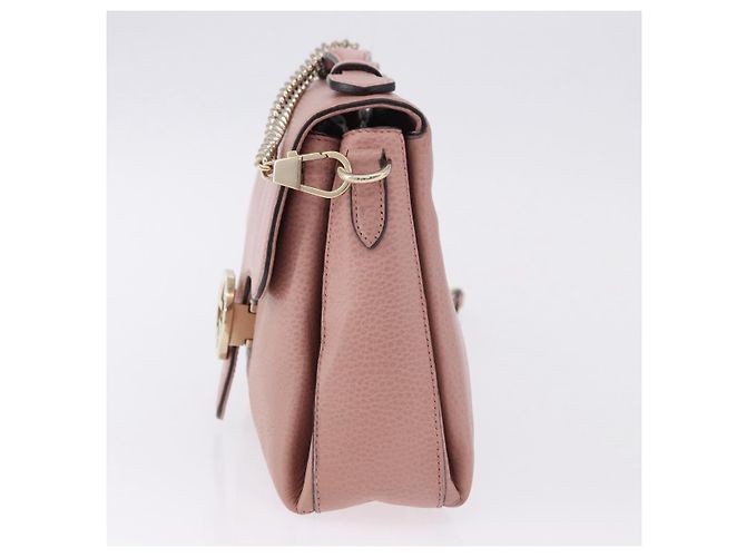 GUCCI Borsa a Mano Interlocking in Pelle 2way Outlet Oro Rosa 510302 Auth ka5225 D'oro - vista 4