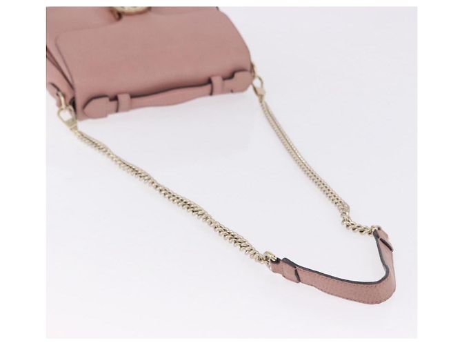 GUCCI Borsa a Mano Interlocking in Pelle 2way Outlet Oro Rosa 510302 Auth ka5225 D'oro - vista 9