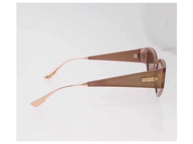 Gafas de sol Christian Dior Cat Style Dior 1 de plástico Pink Gold Auth SW2605V Rosa Dorado - vista 6