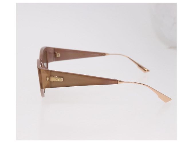 Gafas de sol Christian Dior Cat Style Dior 1 de plástico Pink Gold Auth SW2605V Rosa Dorado - vista 8