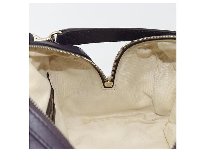 Bolsa Boston GUCCI GG Canvas Guccissima Couro Roxo Ouro 269876 Auth 190349A Dourado - vista 20