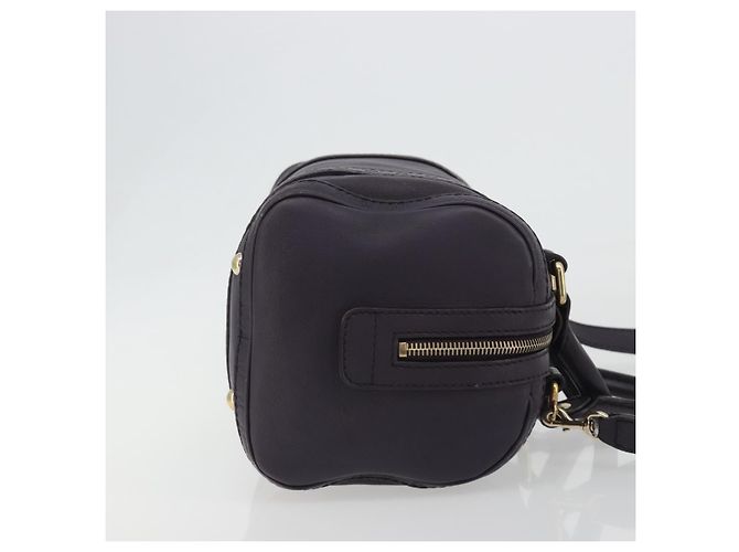 Bolsa Boston GUCCI GG Canvas Guccissima Couro Roxo Ouro 269876 Auth 190349A Dourado - vista 4