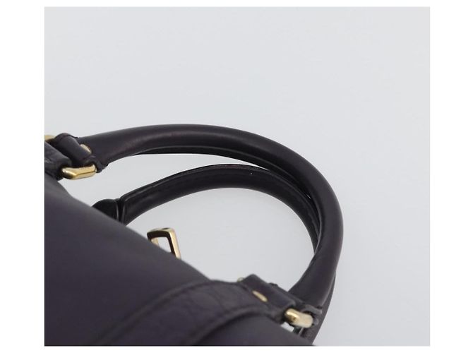 Bolsa Boston GUCCI GG Canvas Guccissima Couro Roxo Ouro 269876 Auth 190349A Dourado - vista 8