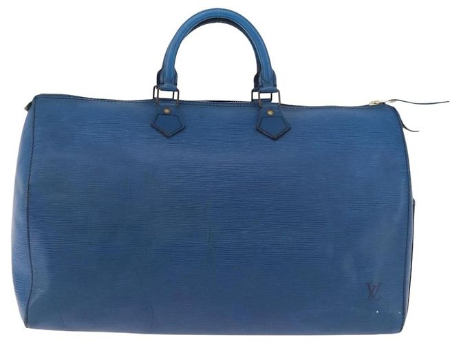 LOUIS VUITTON Borsa Epi Speedy 40 Toledo Blue M42985 LV Auth 192027 - vista 13