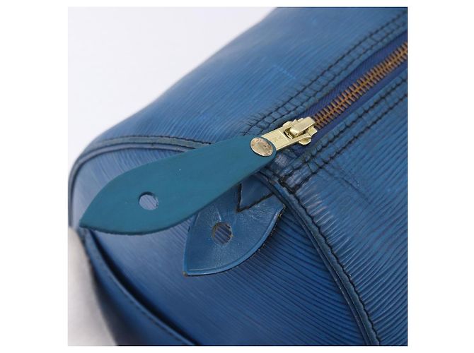 LOUIS VUITTON Borsa Epi Speedy 40 Toledo Blue M42985 LV Auth 192027 - vista 18