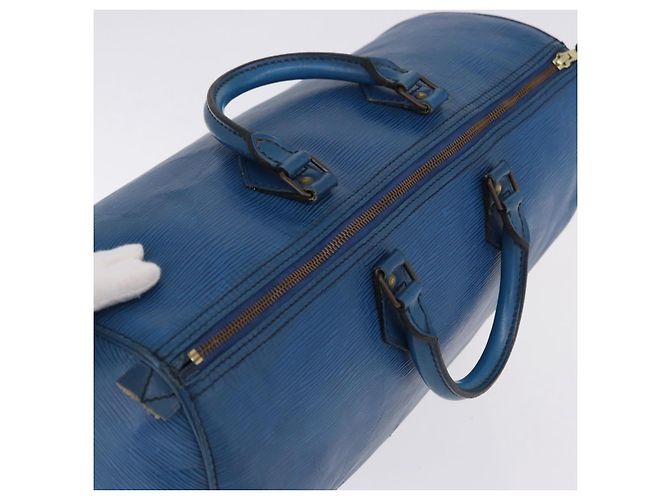 LOUIS VUITTON Borsa Epi Speedy 40 Toledo Blue M42985 LV Auth 192027 - vista 8