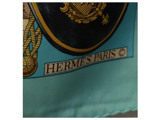 Hermès HERMES Carre 90 Seidentuch Hellblau Authentisch 191431 - Ansicht 14