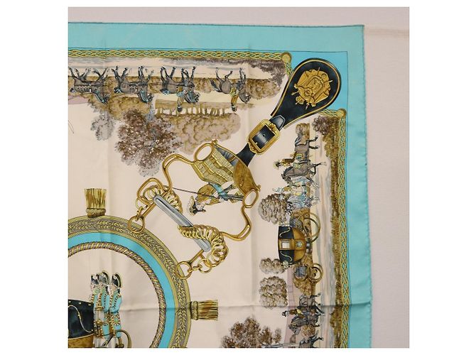 Hermès HERMES Carre 90 Seidentuch Hellblau Authentisch 191431 - Ansicht 4