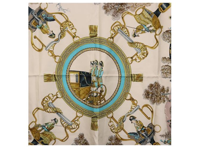 Hermès HERMES Carre 90 Seidentuch Hellblau Authentisch 191431 - Ansicht 6