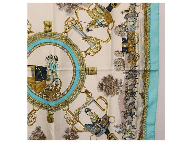 Hermès HERMES Carre 90 Seidentuch Hellblau Authentisch 191431 - Ansicht 7
