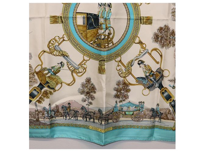 Hermès HERMES Carre 90 Seidentuch Hellblau Authentisch 191431 - Ansicht 9