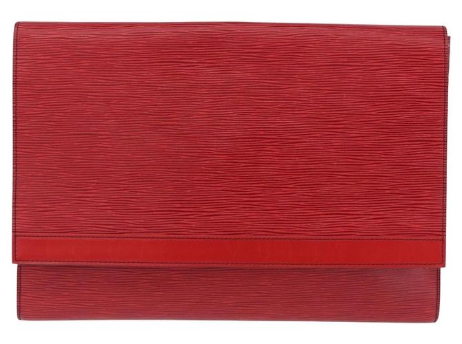 LOUIS VUITTON Epi Pochette Amberop Clutch Rossa M52587 LV Auth 192037 Rosso - vista 13