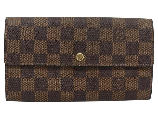 LOUIS VUITTON Damier Ebene Portefeuille Sarah Long Wallet N60491 LV Auth bs36121 - vista 13