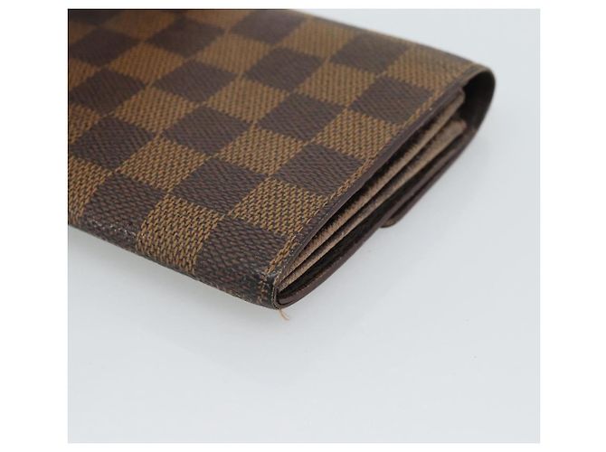LOUIS VUITTON Damier Ebene Portefeuille Sarah Long Wallet N60491 LV Auth bs36121 - vista 15