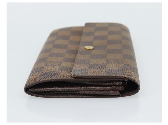 LOUIS VUITTON Damier Ebene Portefeuille Sarah Long Wallet N60491 LV Auth bs36121 - vista 4