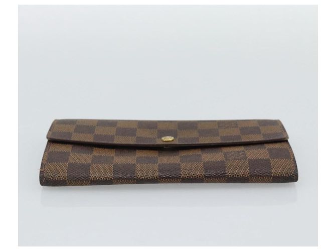 LOUIS VUITTON Damier Ebene Portefeuille Sarah Long Wallet N60491 LV Auth bs36121 - vista 6