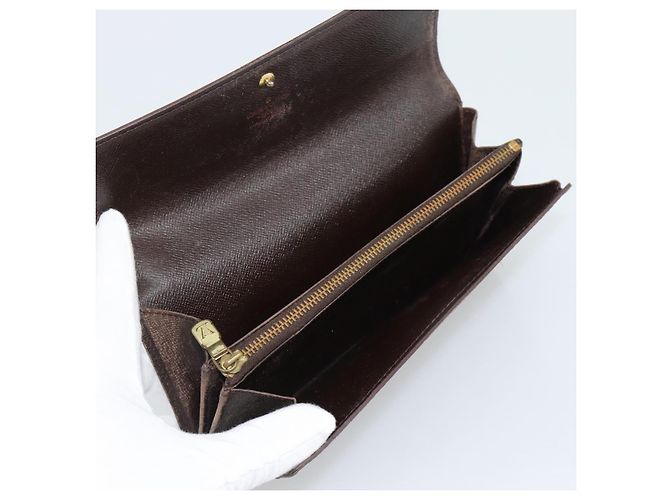 LOUIS VUITTON Damier Ebene Portefeuille Sarah Long Wallet N60491 LV Auth bs36121 - vista 8