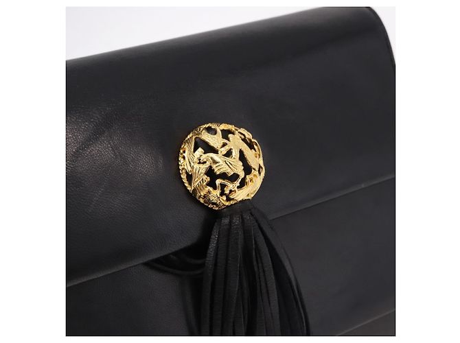 Borsa a tracolla Salvatore Ferragamo in pelle nera e oro Auth bs36087 Nero D'oro - vista 14