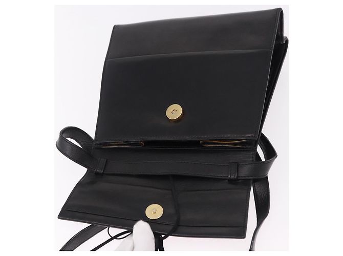 Borsa a tracolla Salvatore Ferragamo in pelle nera e oro Auth bs36087 Nero D'oro - vista 15