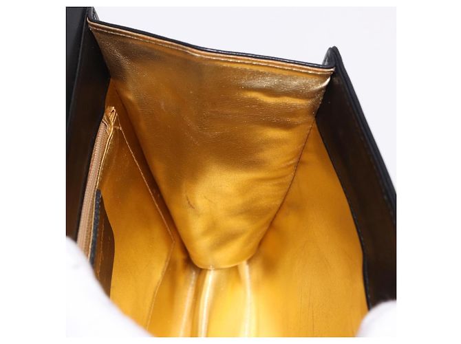 Borsa a tracolla Salvatore Ferragamo in pelle nera e oro Auth bs36087 Nero D'oro - vista 18