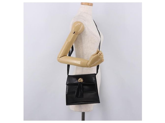 Borsa a tracolla Salvatore Ferragamo in pelle nera e oro Auth bs36087 Nero D'oro - vista 22