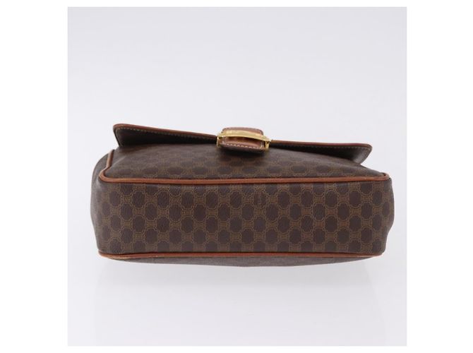 Céline Borsa a Mano CELINE Macadam Canvas PVC Pelle Marrone Oro Auth ka5248A D'oro - vista 11