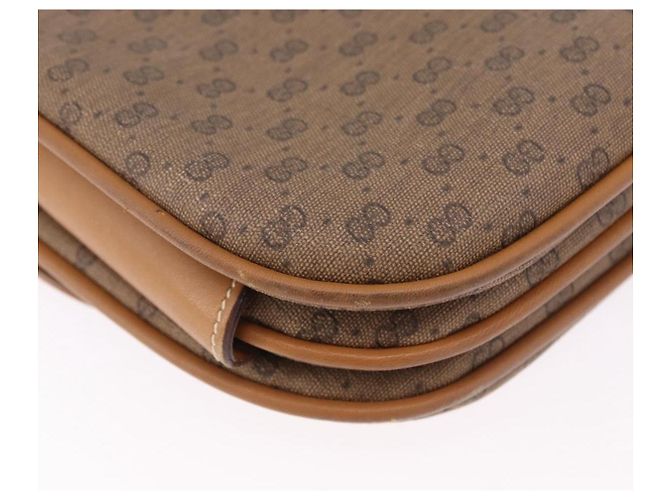Borsa a tracolla GUCCI Micro GG Supreme PVC Beige Oro 001 406 1780 Auth BA14455 D'oro - vista 12